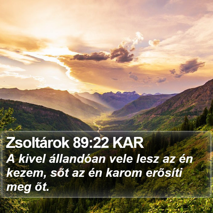 Zsoltárok 89:22 KAR Bible Study