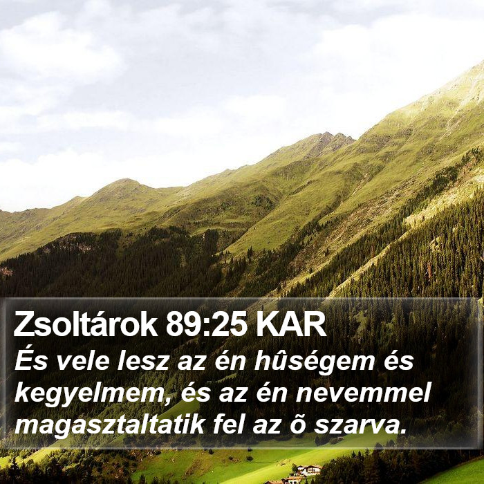 Zsoltárok 89:25 KAR Bible Study