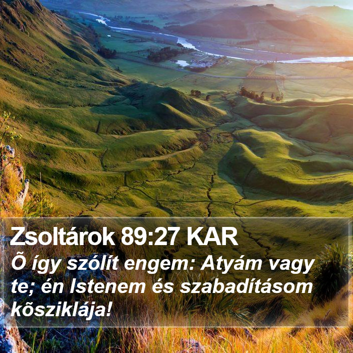 Zsoltárok 89:27 KAR Bible Study