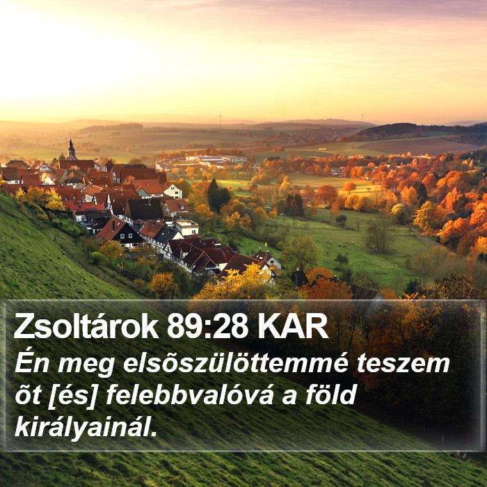 Zsoltárok 89:28 KAR Bible Study