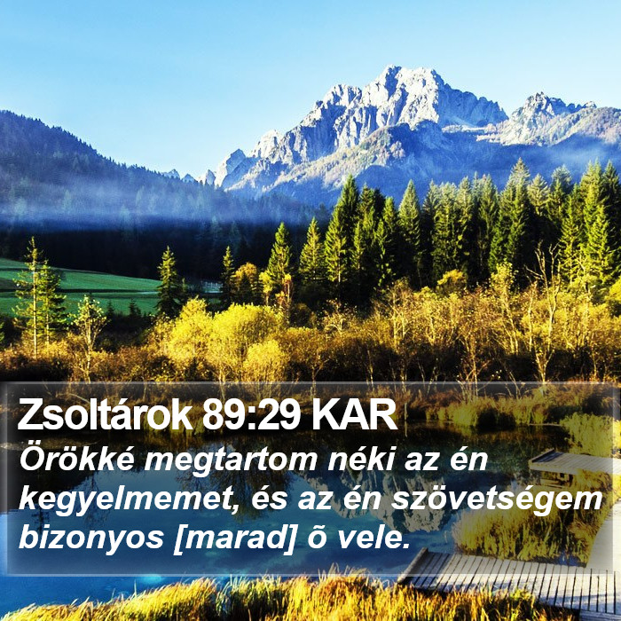 Zsoltárok 89:29 KAR Bible Study