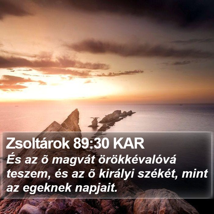 Zsoltárok 89:30 KAR Bible Study