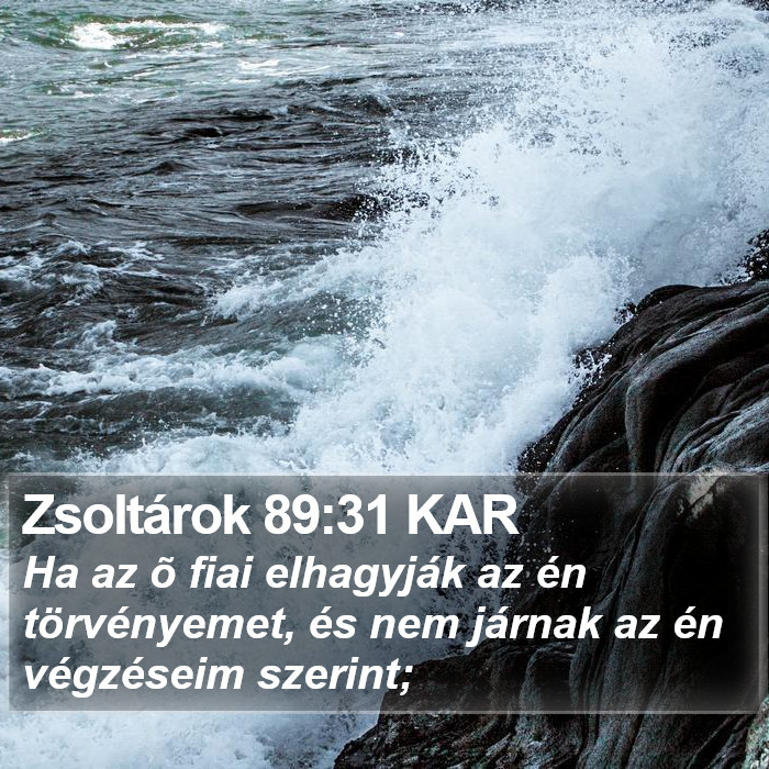 Zsoltárok 89:31 KAR Bible Study