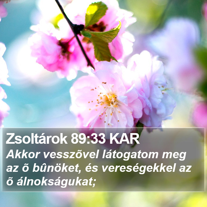 Zsoltárok 89:33 KAR Bible Study