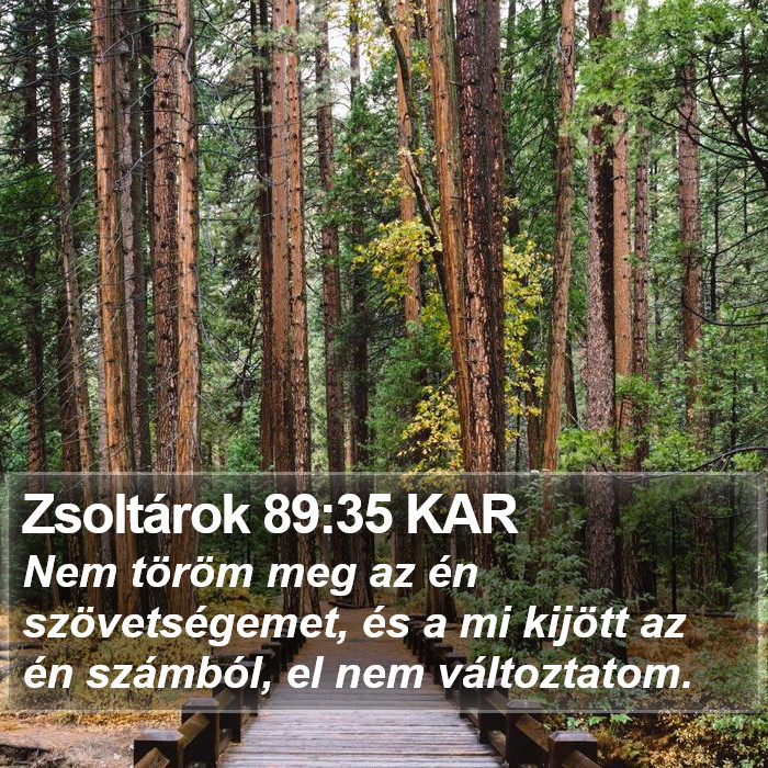 Zsoltárok 89:35 KAR Bible Study