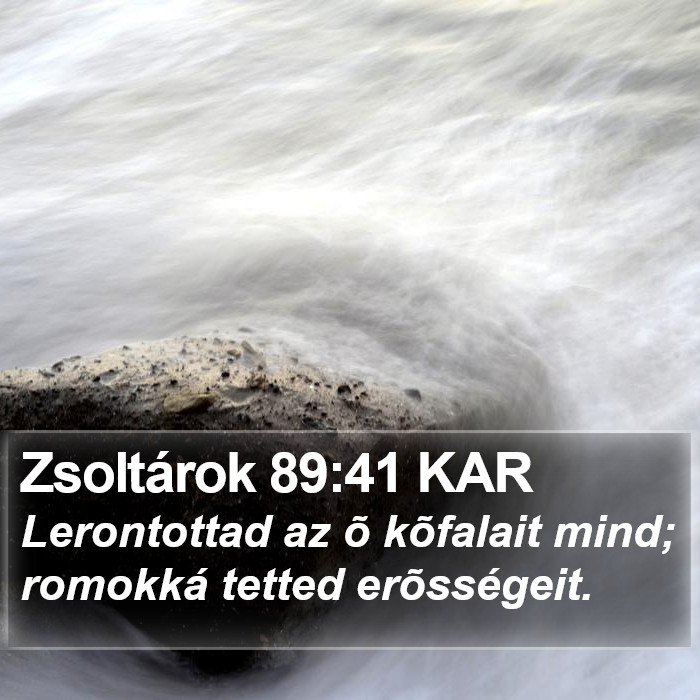 Zsoltárok 89:41 KAR Bible Study