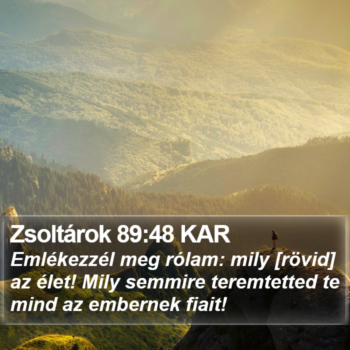 Zsoltárok 89:48 KAR Bible Study