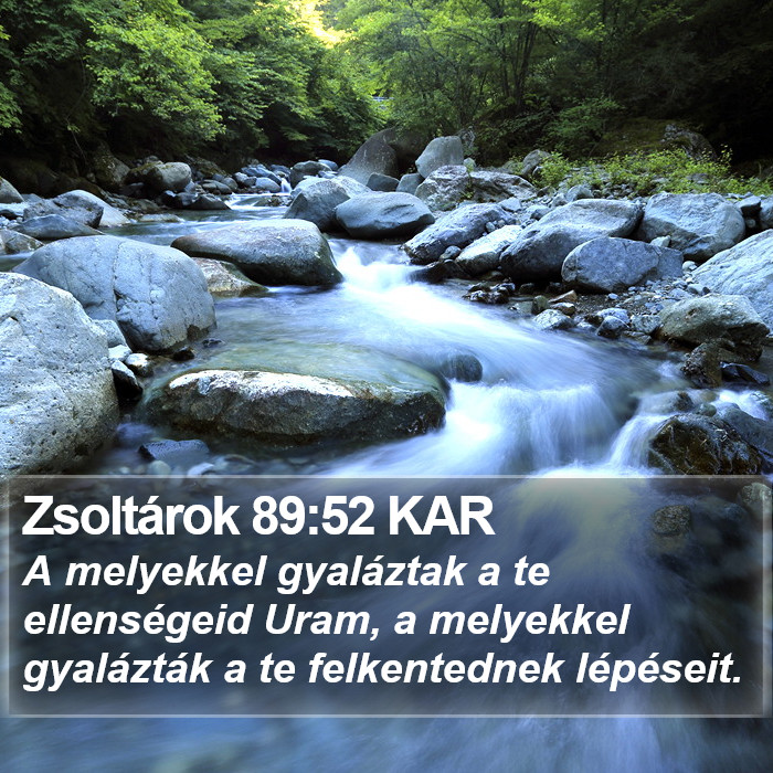 Zsoltárok 89:52 KAR Bible Study