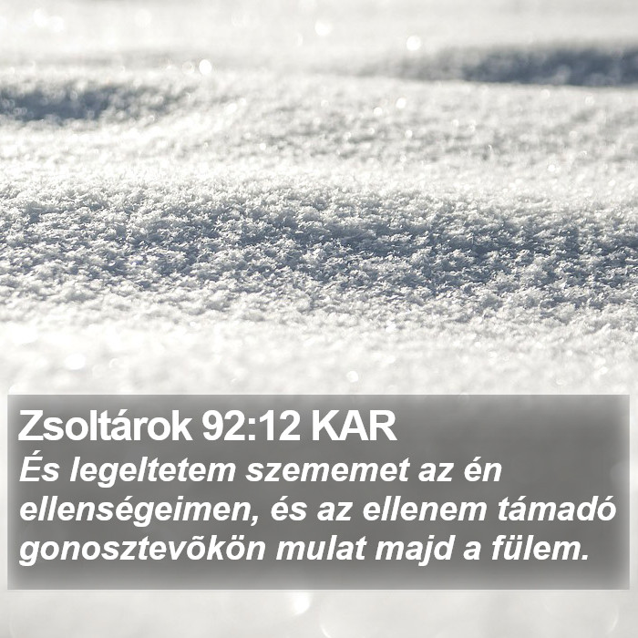 Zsoltárok 92:12 KAR Bible Study