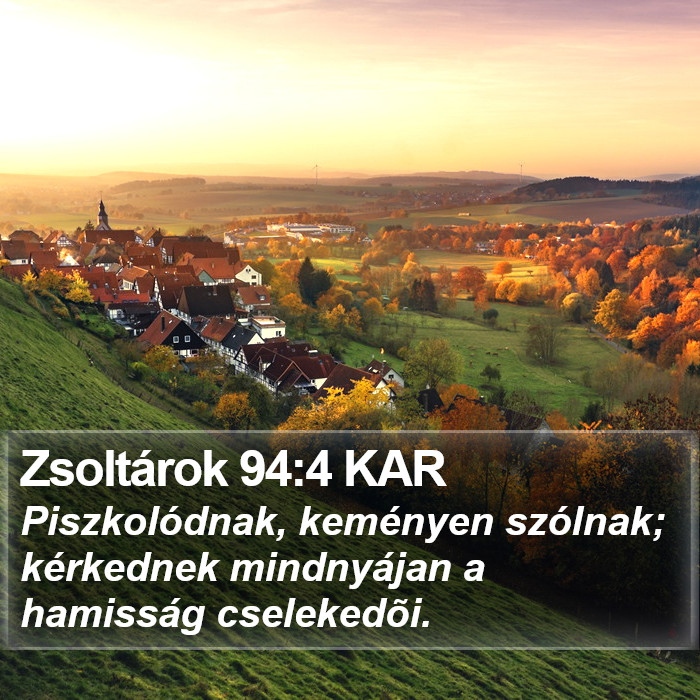 Zsoltárok 94:4 KAR Bible Study