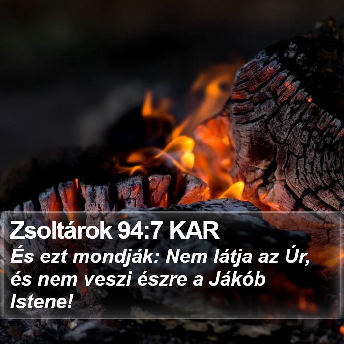 Zsoltárok 94:7 KAR Bible Study