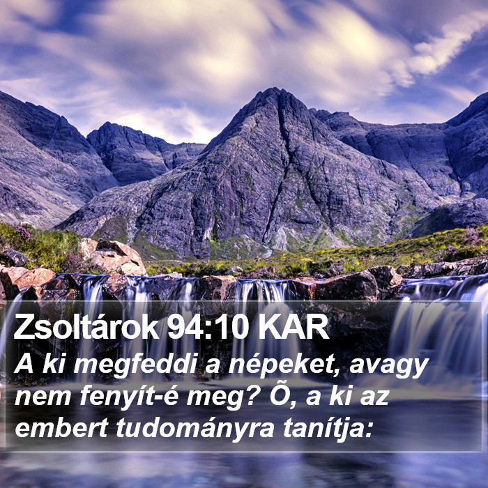 Zsoltárok 94:10 KAR Bible Study