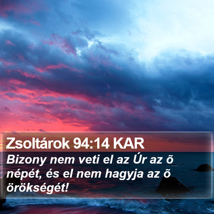 Zsoltárok 94:14 KAR Bible Study