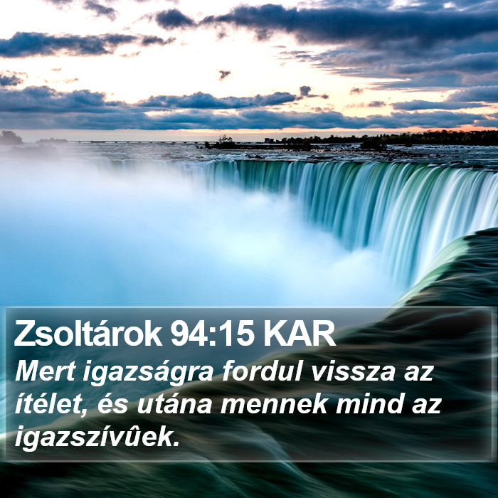 Zsoltárok 94:15 KAR Bible Study