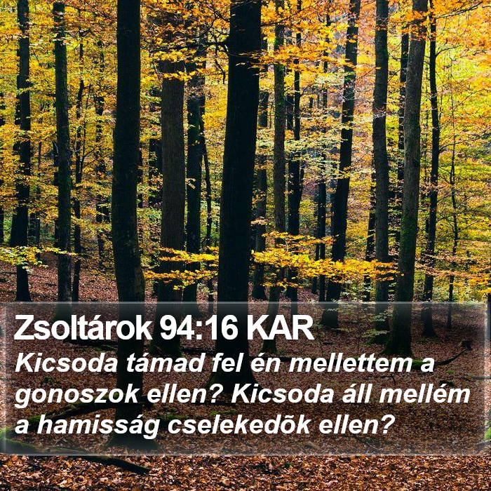 Zsoltárok 94:16 KAR Bible Study