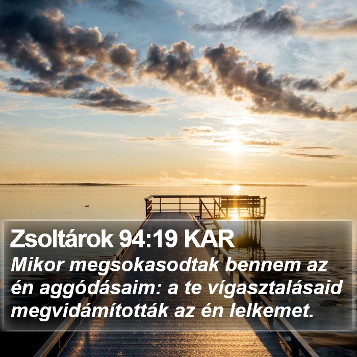 Zsoltárok 94:19 KAR Bible Study