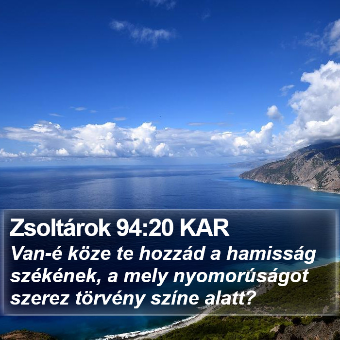 Zsoltárok 94:20 KAR Bible Study