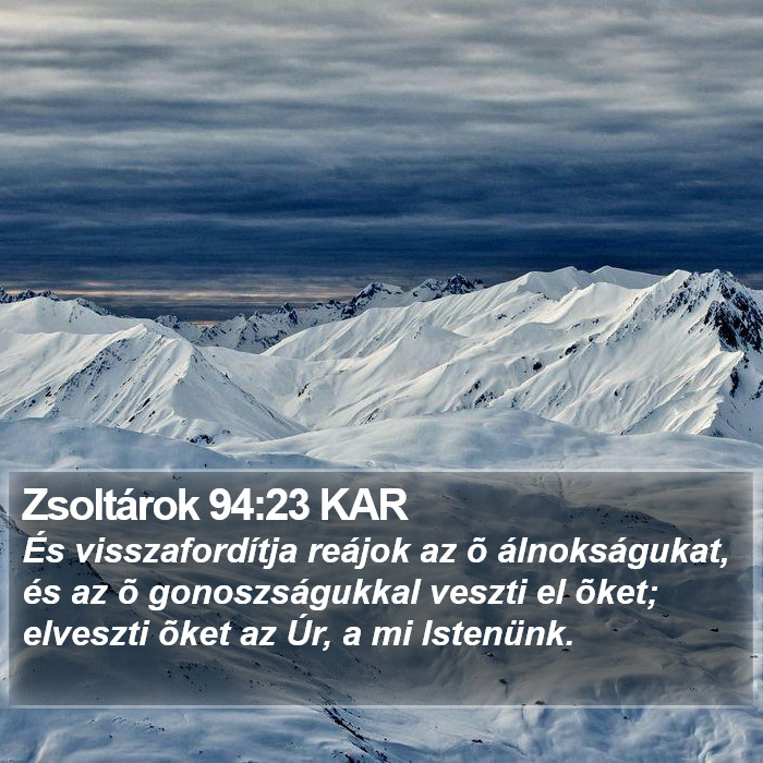 Zsoltárok 94:23 KAR Bible Study