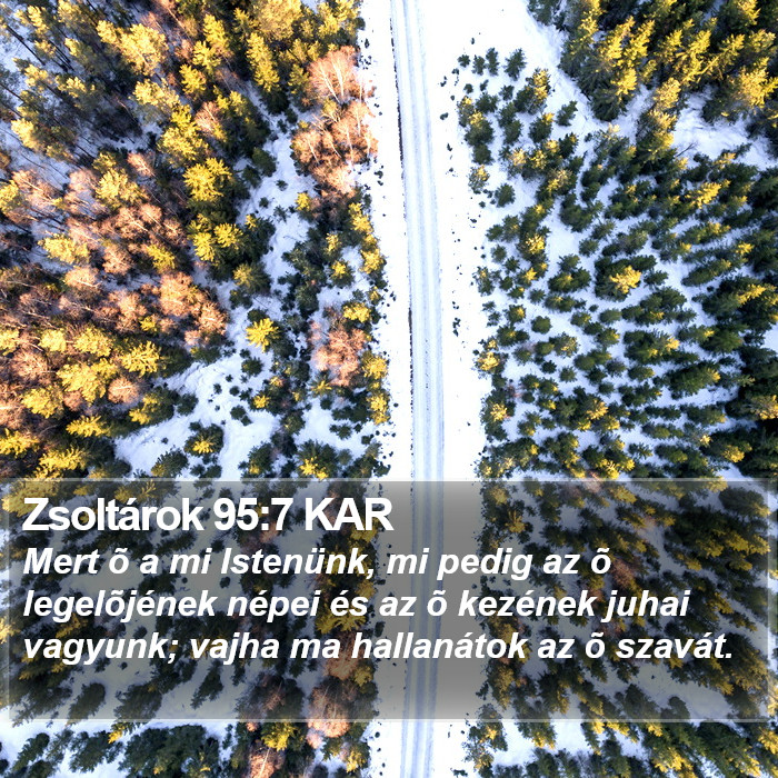 Zsoltárok 95:7 KAR Bible Study