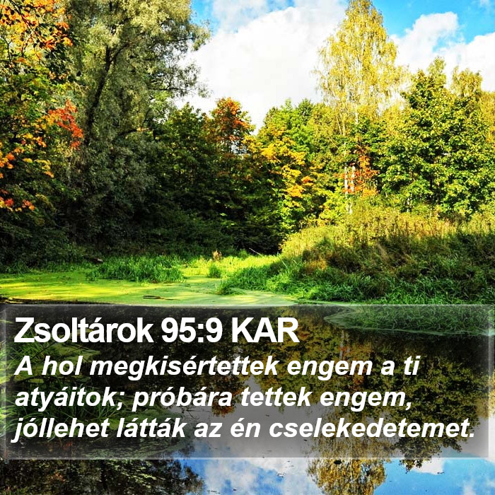 Zsoltárok 95:9 KAR Bible Study