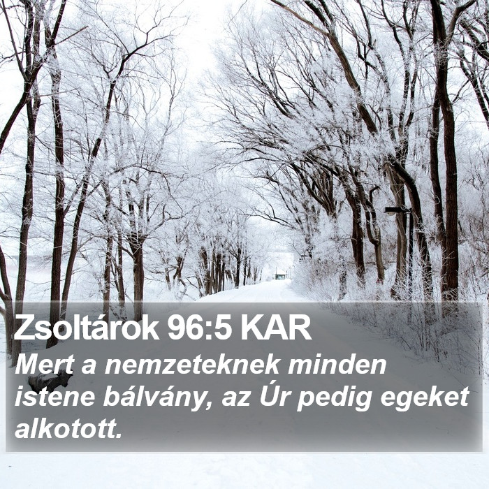 Zsoltárok 96:5 KAR Bible Study