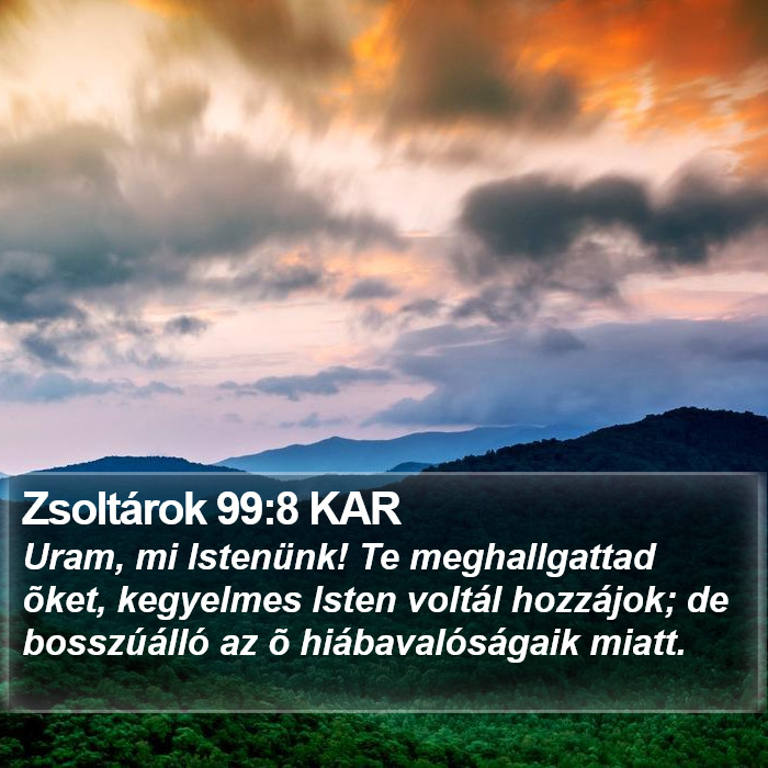 Zsoltárok 99:8 KAR Bible Study