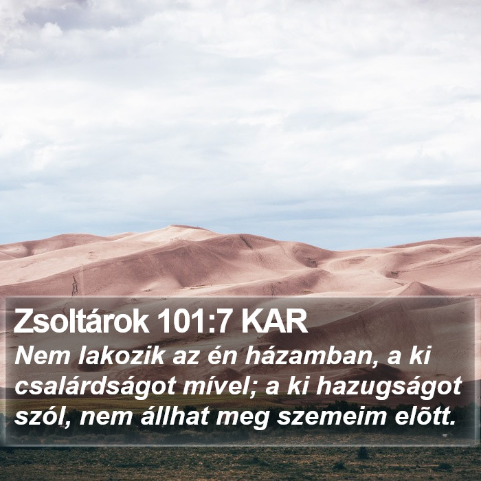 Zsoltárok 101:7 KAR Bible Study