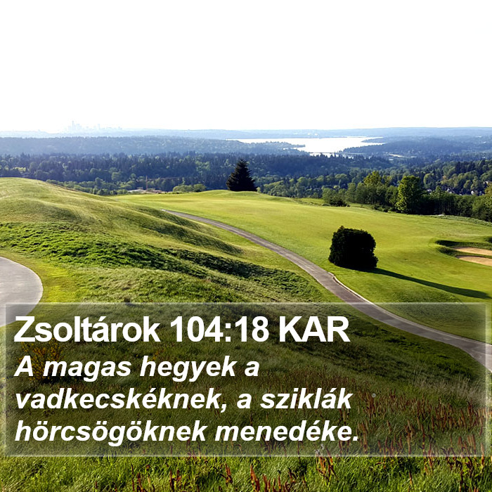 Zsoltárok 104:18 KAR Bible Study