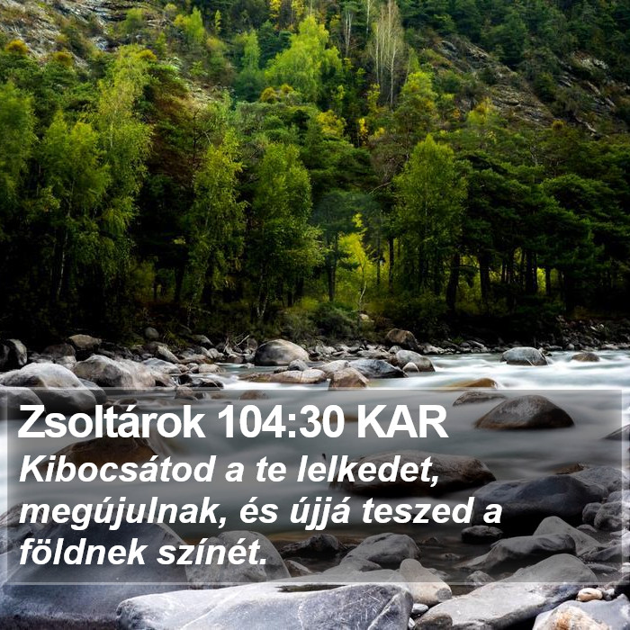 Zsoltárok 104:30 KAR Bible Study