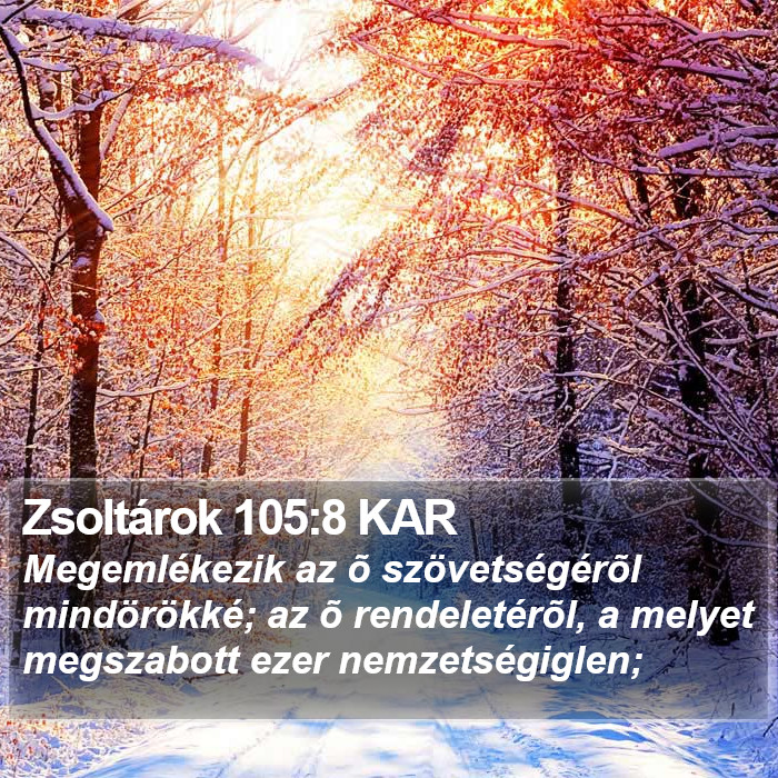 Zsoltárok 105:8 KAR Bible Study