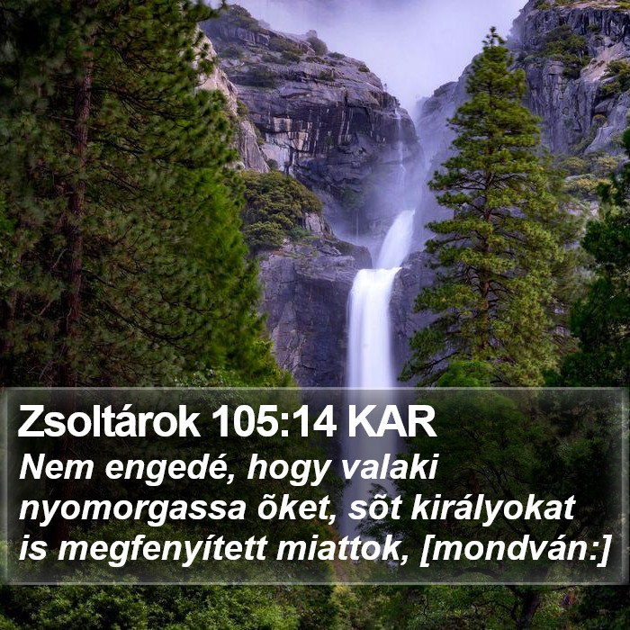 Zsoltárok 105:14 KAR Bible Study