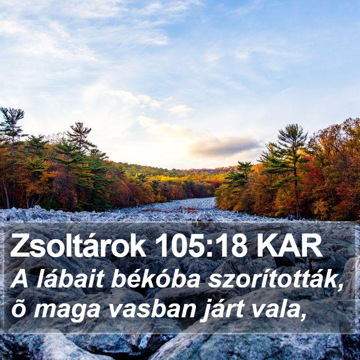 Zsoltárok 105:18 KAR Bible Study