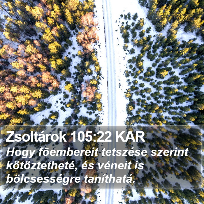 Zsoltárok 105:22 KAR Bible Study