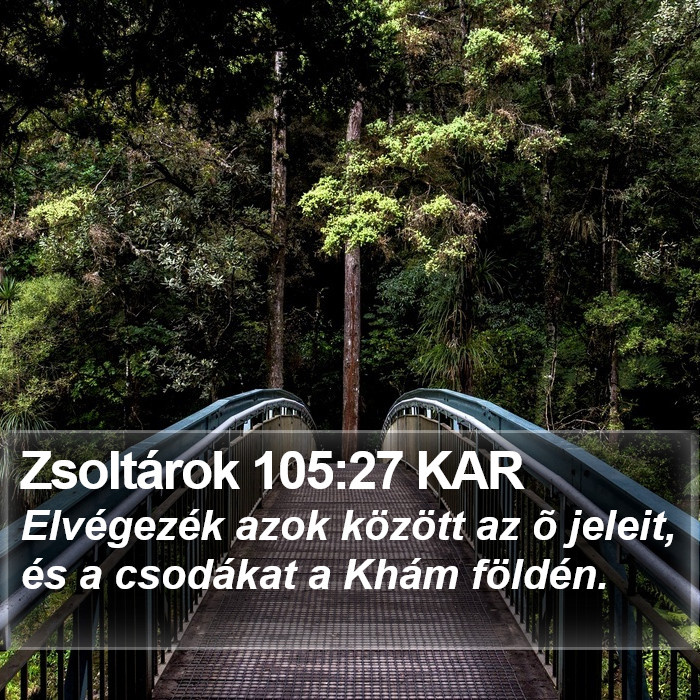 Zsoltárok 105:27 KAR Bible Study