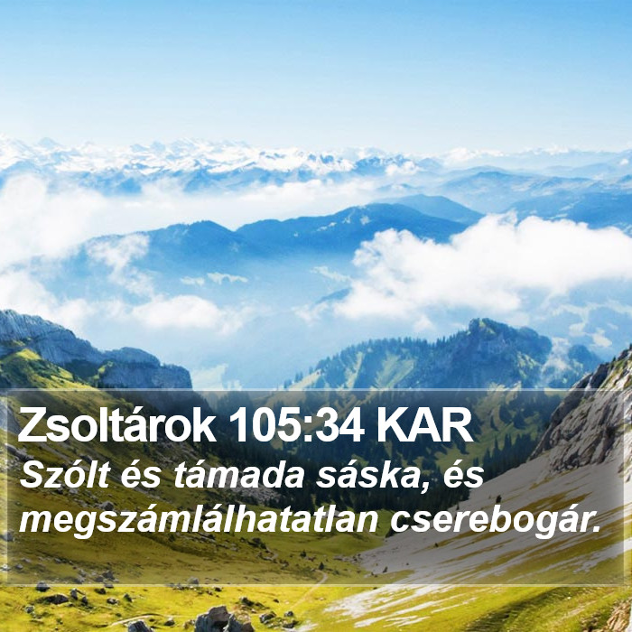 Zsoltárok 105:34 KAR Bible Study