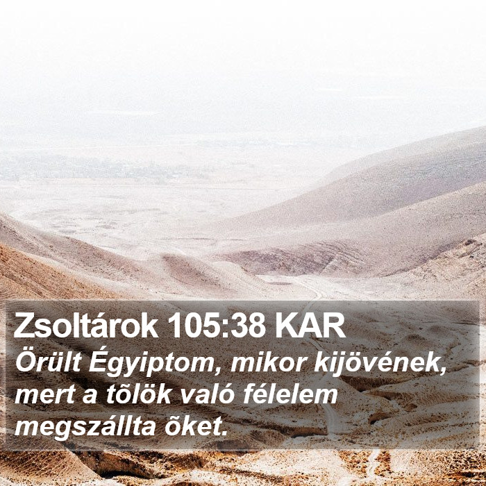 Zsoltárok 105:38 KAR Bible Study