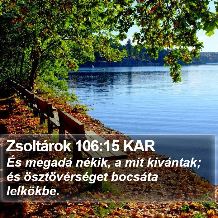 Zsoltárok 106:15 KAR Bible Study