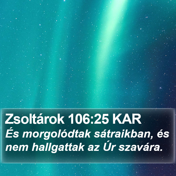 Zsoltárok 106:25 KAR Bible Study