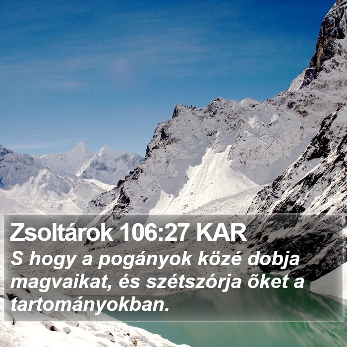 Zsoltárok 106:27 KAR Bible Study