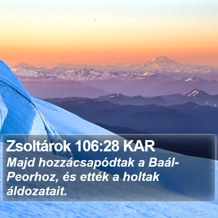 Zsoltárok 106:28 KAR Bible Study