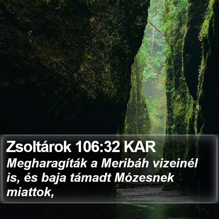 Zsoltárok 106:32 KAR Bible Study