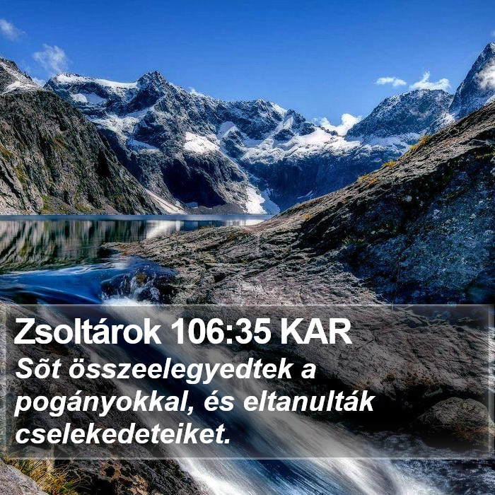 Zsoltárok 106:35 KAR Bible Study
