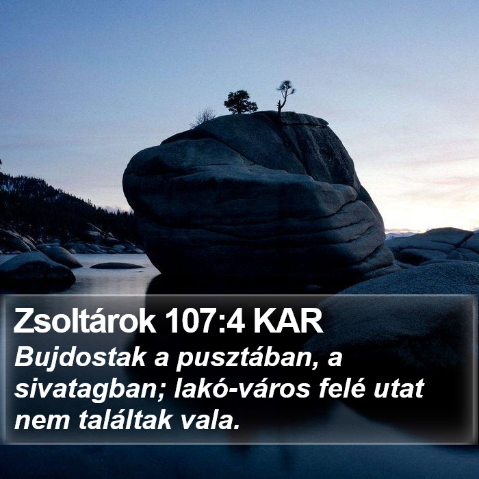 Zsoltárok 107:4 KAR Bible Study