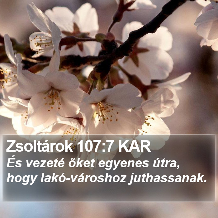 Zsoltárok 107:7 KAR Bible Study