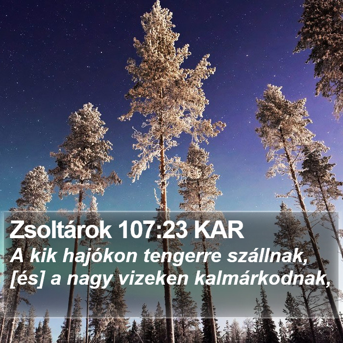 Zsoltárok 107:23 KAR Bible Study