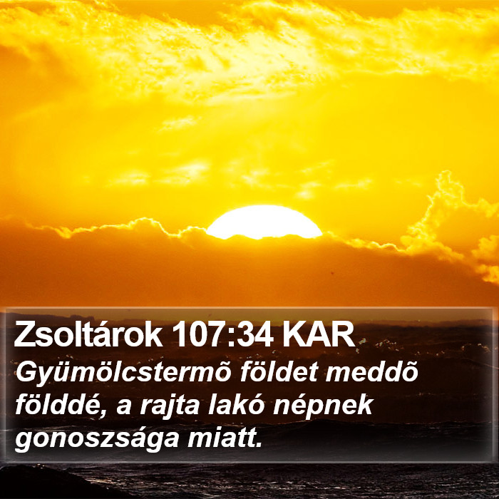 Zsoltárok 107:34 KAR Bible Study