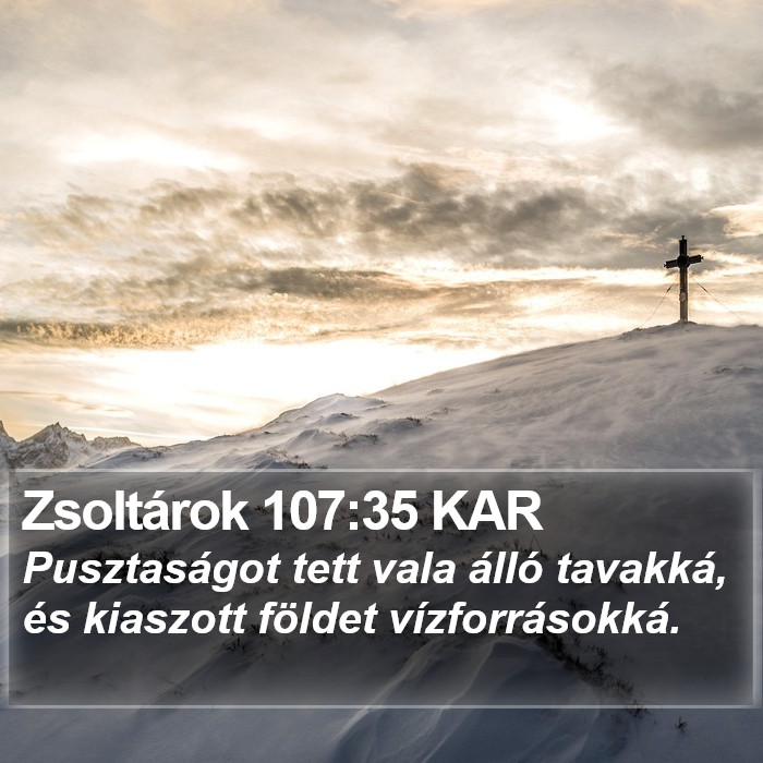 Zsoltárok 107:35 KAR Bible Study