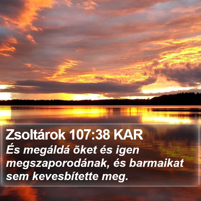 Zsoltárok 107:38 KAR Bible Study