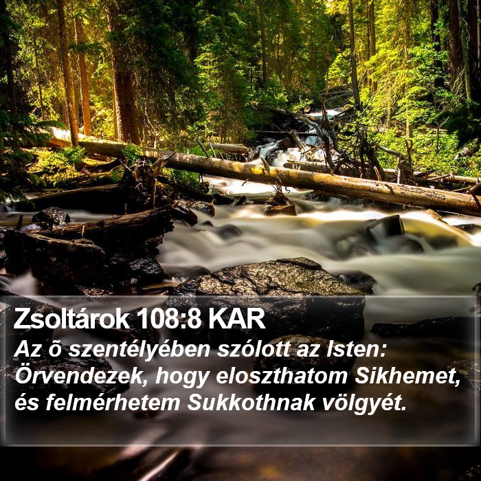 Zsoltárok 108:8 KAR Bible Study