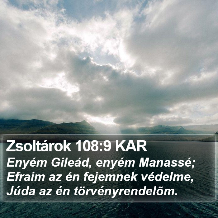 Zsoltárok 108:9 KAR Bible Study